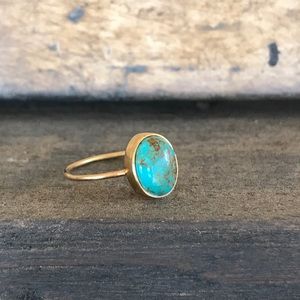 Authentic Oval Turquoise Ring